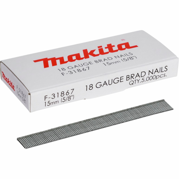 Makita&nbsp;Gauge&nbsp;Brad&nbsp;Nails&nbsp;1,2x15mm&nbsp;F-31867&nbsp;&nbsp;5000&nbsp;pcs.