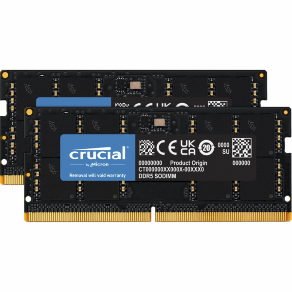 Crucial 64GB Kit DDR5-4800 (2x32GB) SODIMM CL40 (16Gbit)