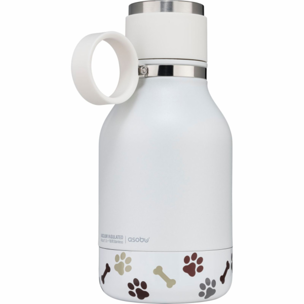 Asobu termoska vc. misky pro psa bílá 0.975 L