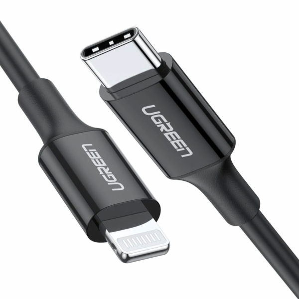 2x1 UGREEN Lightning to Type-C Cable 1m black
