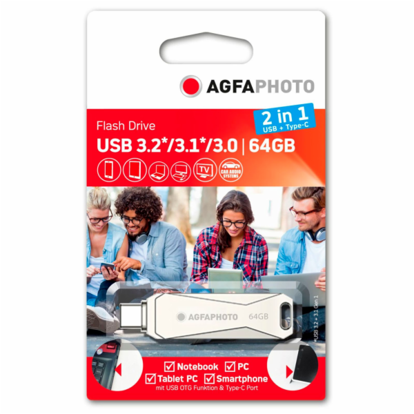 AgfaPhoto USB 3.0 2v1      64GB USB-Typ C 10543N