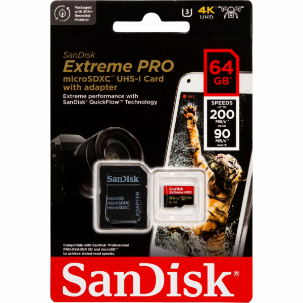 SanDisk microSDXC           64GB extreme Pro A2 C10 V30 U...