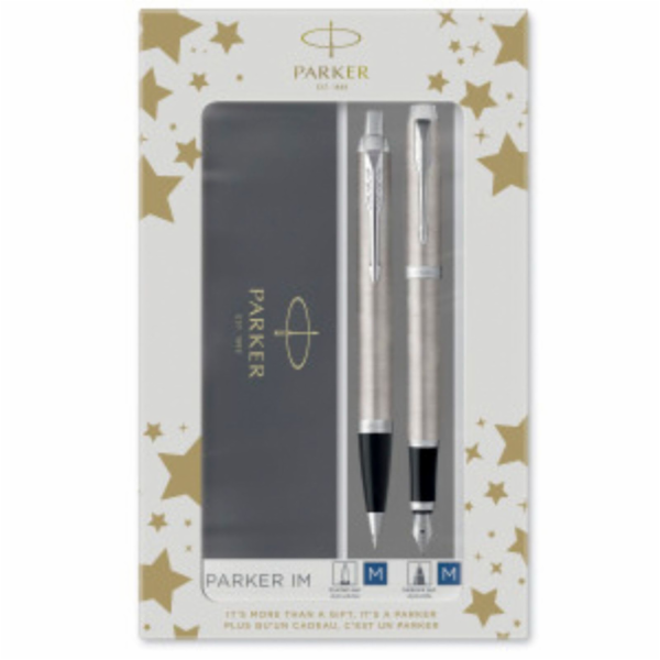 Parker IM Brushed Metal C.C. DuoSet vc. darkovy box