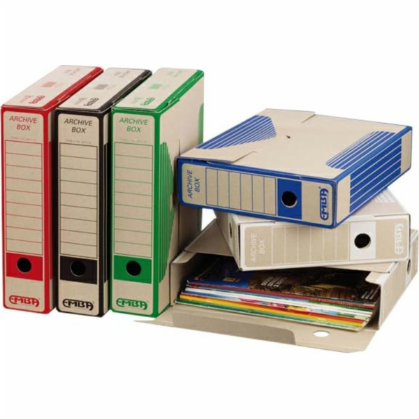 Archiv Emba Box, A4, 75mm, černá, Emba