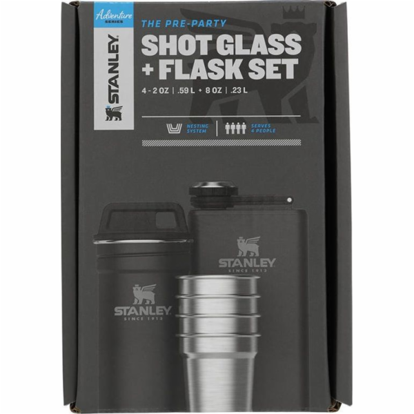 Stanley Pre-Party Shot Glass Set Matte Black Pebble