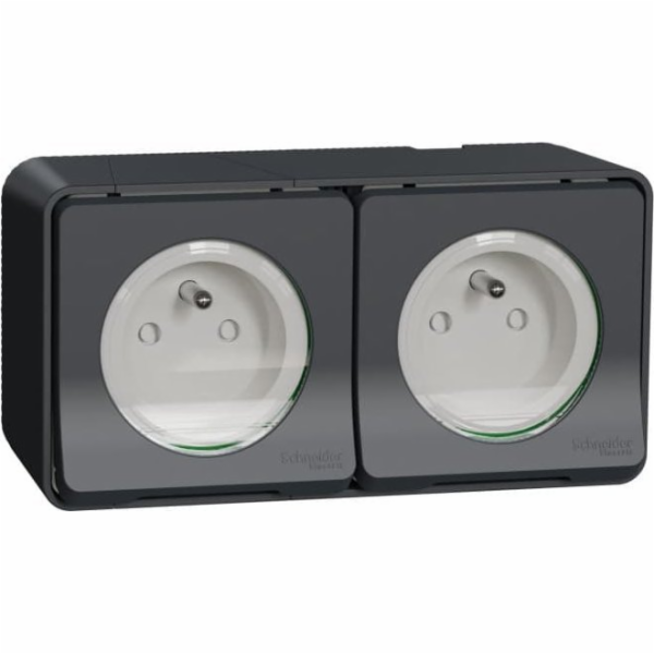 Zásuvka Schneider Electric Mureva Style 2P+PE dvojitá ant...