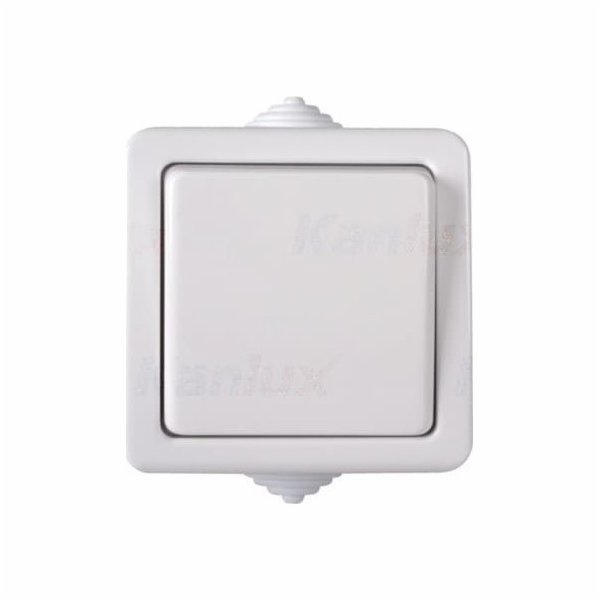 Kanlux TEKNO Jednopólový vypínač 250V bílý IP54 33494