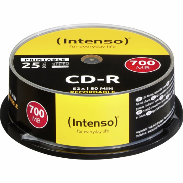 INTENSO CD-R Cake Case 700MB PRINT 25ks