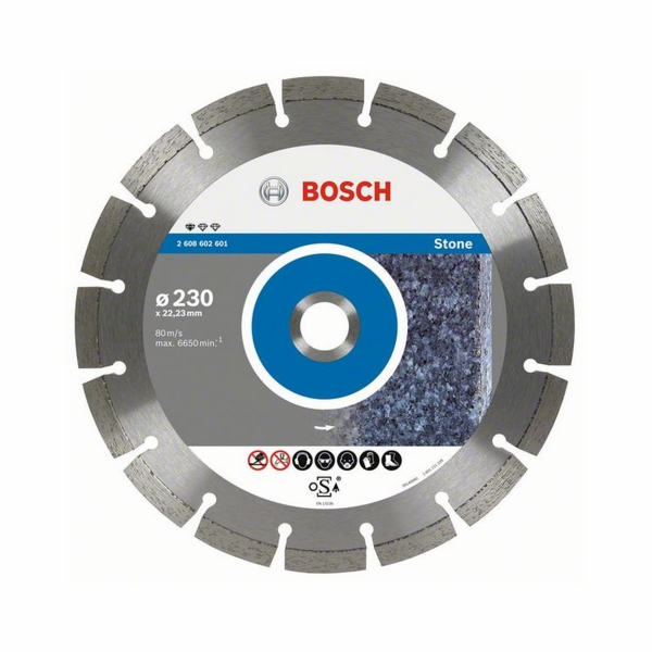 Diamantový řezný kotouč Bosch Standard pro kámen, O 125 mm