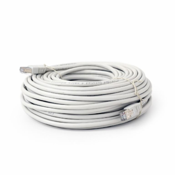 Gembird propojovací kabel RJ45, kat. 6, FTP, 30m, šedý