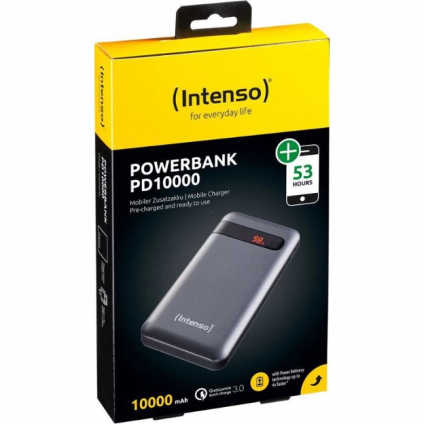 Intenso Powerbank PD10000 Power Delivery 10000 mAh cerna