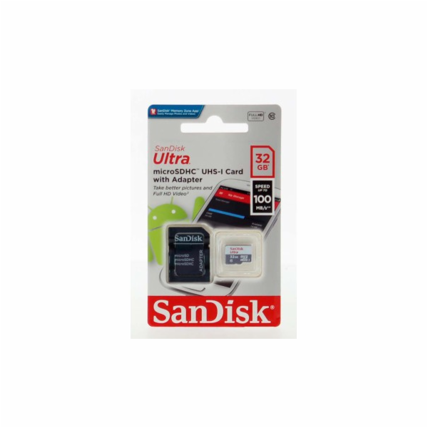 SanDisk Ultra - Paměťová karta flash (adaptér microSDHC -...