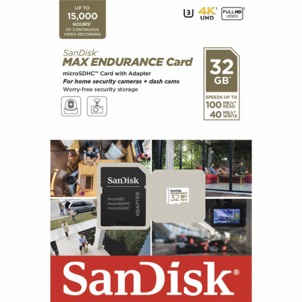 SanDisk Max Endurance/micro SDHC/32GB/UHS-I U3 / Class 10...