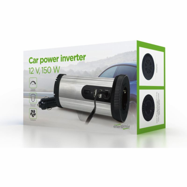 Gembird EG-PWC150-01 zdroj/transformátor Auto 150 W Černá...
