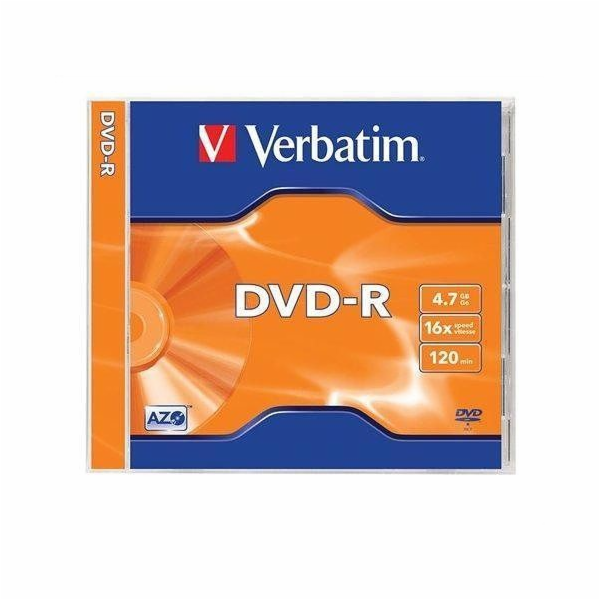 VERBATIM DVD-R AZO 4,7GB, 16x, 1 ks
