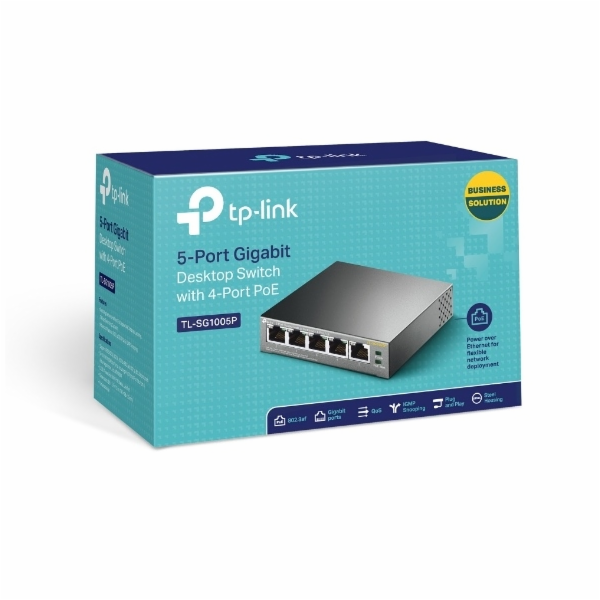 TP-Link TL-SG1005P 5xGb (4xPOE) 65W Desktop Steel Switch