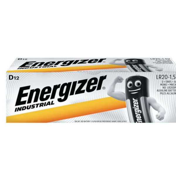 ENERGIZER INDUSTRIAL PRO D LR20 1.5V BATTERIES 12 PCS