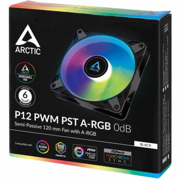 ARCTIC ventilátor P12 PWM PST A-RGB, 120mm, 4pin, ARGB, P...