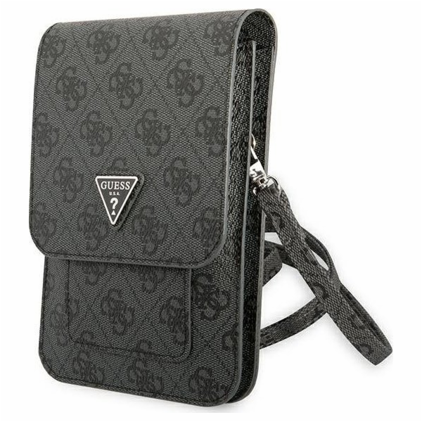Guess PU 4G Triangle Logo Phone Bag Black Guess prémiový ...