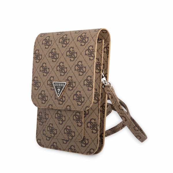 Guess PU 4G Triangle Logo Phone Bag Brown Nové