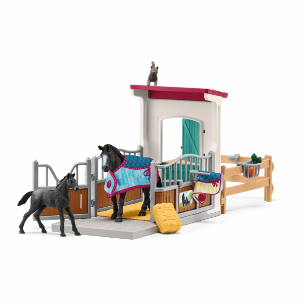 Hračka Schleich Box pro koně s klisnou a hříbětem 