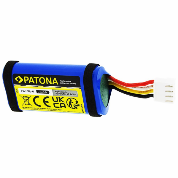 PATONA baterie pro reproduktor JBL Flip 6 5200mAh 3,7V Li...