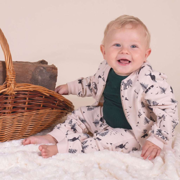 Kojenecká tepláková mikina Nicol Bambi Vel.56 (0-3m)