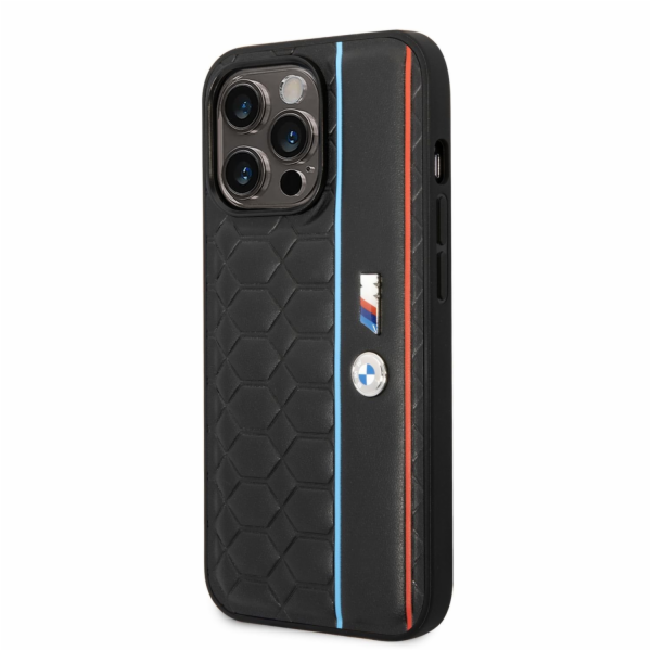 Pouzdro BMW M Hexagonal Pattern iPhone 14 Pro - černé