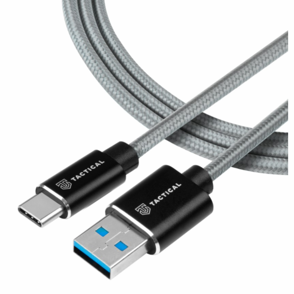 Tactical Fast Rope Aramid Cable USB-A/USB-C 1m Grey Nové