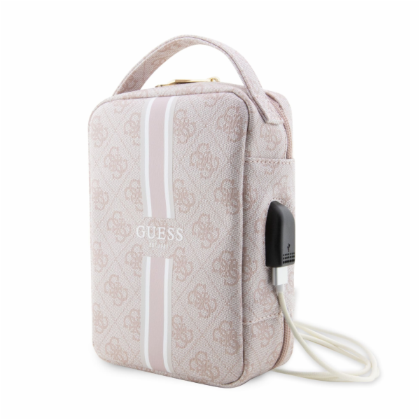 Guess PU 4G Printed Stripes Travel Universal Bag Pink Gue...