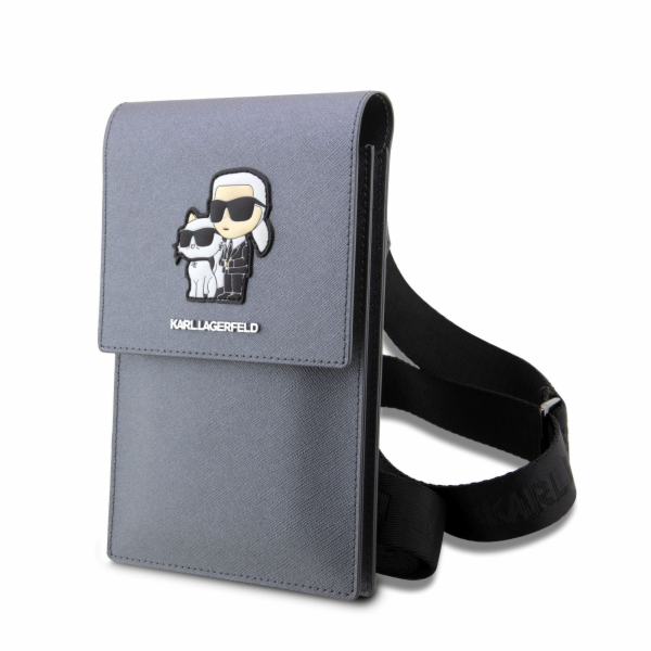 Karl Lagerfeld Saffiano Metal Logo NFT Wallet Phone Bag s...