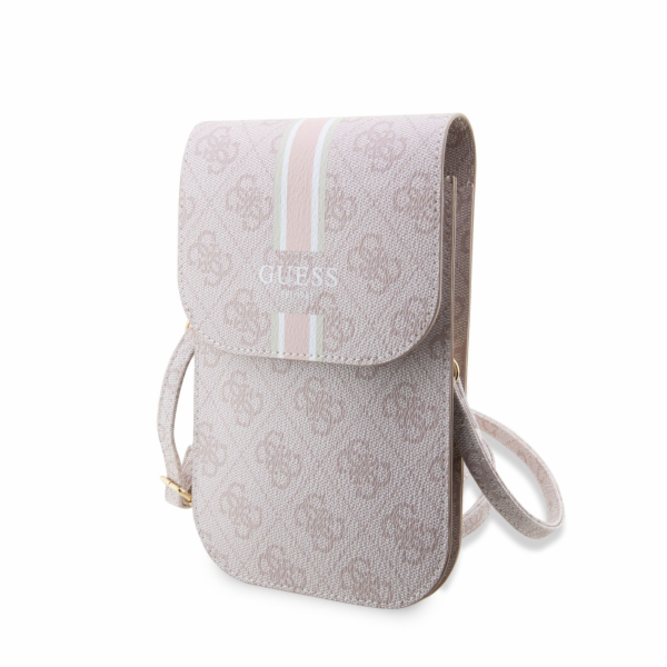 Guess PU 4G Printed Stripes Phone Bag růžový Guess 4G PU ...