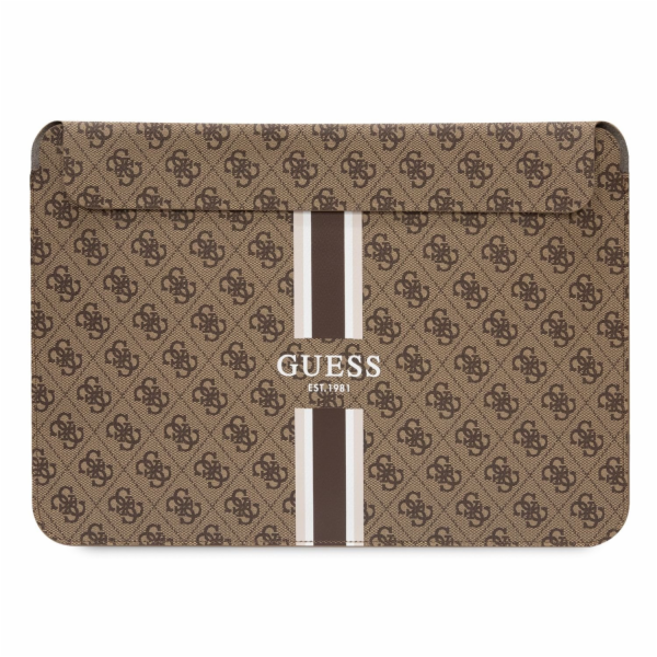 Guess PU 4G Printed Stripes Computer Sleeve 13/14" hnědý ...