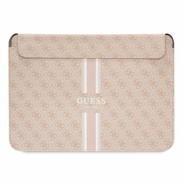 Guess PU 4G Printed Stripes Computer Sleeve 16" růžový Gu...