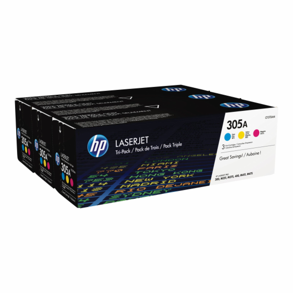 HP&nbsp;Toner&nbsp;Multi&nbsp;Pack&nbsp;CF&nbsp;370&nbsp;AM&nbsp;C/M/Y&nbsp;No.&nbsp;305&nbsp;A