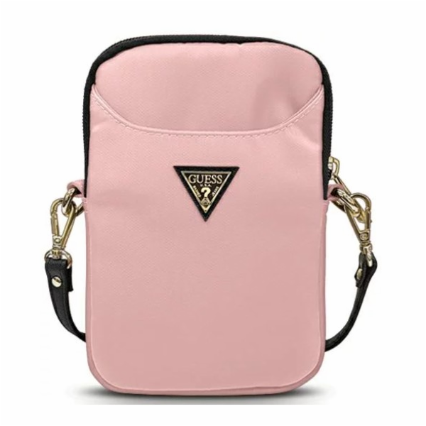 Kabelka Guess růžové Nylon Triangle Logo Noste své zaříze...