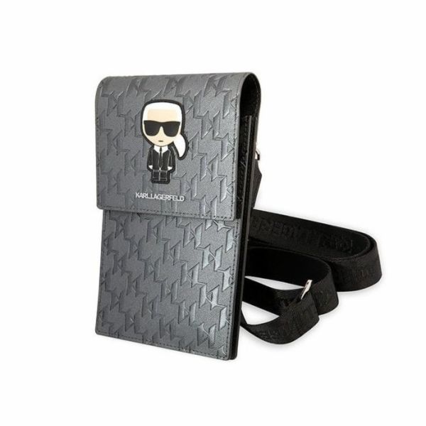 Karl Lagerfeld Ikonik Karl Monogram Phone Bag Black Módní...