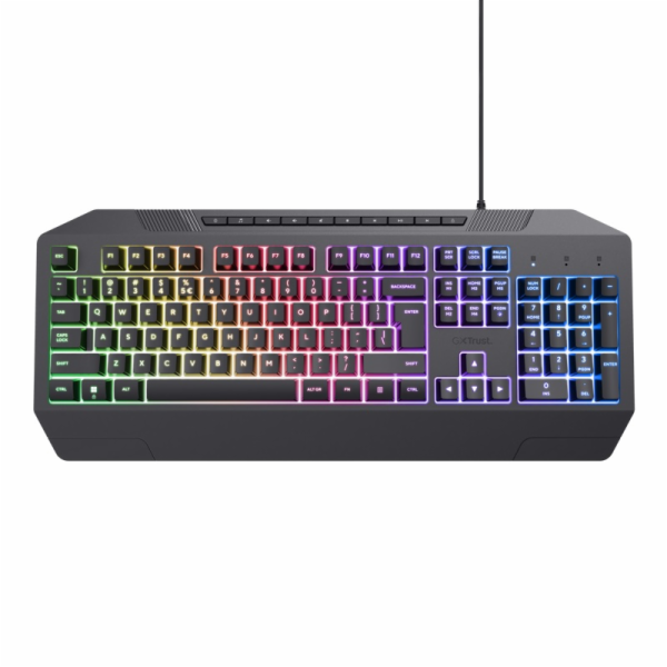 TRUST herní klávesnice GXT836 EVOCX, membránová, USB, US