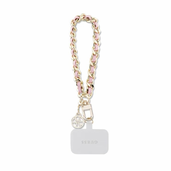 Guess Přívěsek 4G Saffiano Charm Pink Universal Hand Stra...