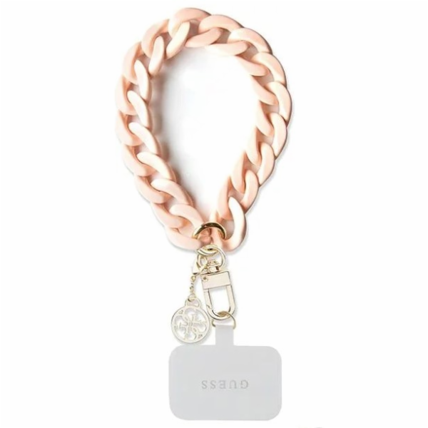 Guess Wrist Chain 4G Charm Strap Acrylic Pink Extrémně st...