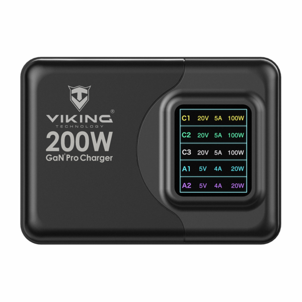 Viking nabíječka USB GaN 200W PD Pro