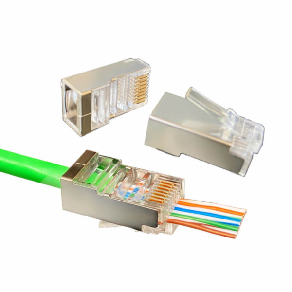 W-star Konektor FTP RJ45EZ Cat5e 100ks pozlacený 5SLD pas...