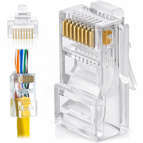 W-Star Konektor UTP RJ45EZ Cat5e 100ks 3U pozlacený 5SLD ...