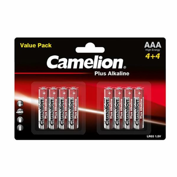 CAMELION Batérie alkalické PLUS AAA 8ks LR03 BP8