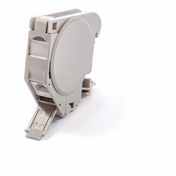 KELINE Držiak na DIN lištu Cat 6 1xRJ45/u osadený