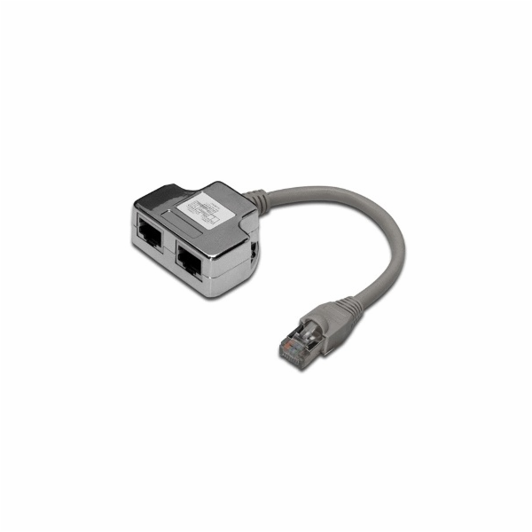 ROZDVOJKA UTP RJ45, 2xF-1xM 2 porty - smd2