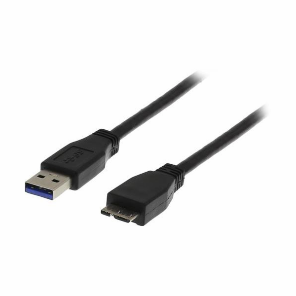 DELTACO USB3-010S, Kabel, USB 3.0 Type A/Micro B