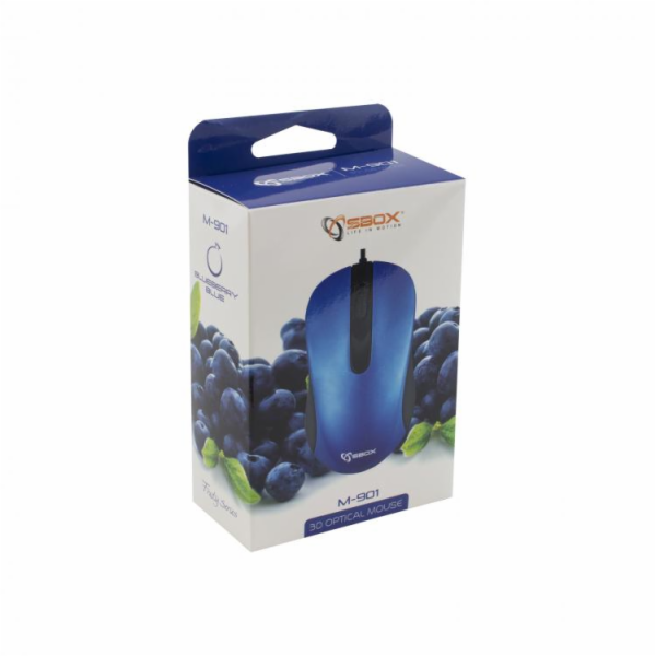 SBOX M-901BL, Optická myš drátová 3D Optical blu