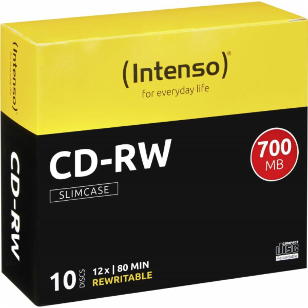 INTENSO CD-RW Slim Case 700MB REW 10ks