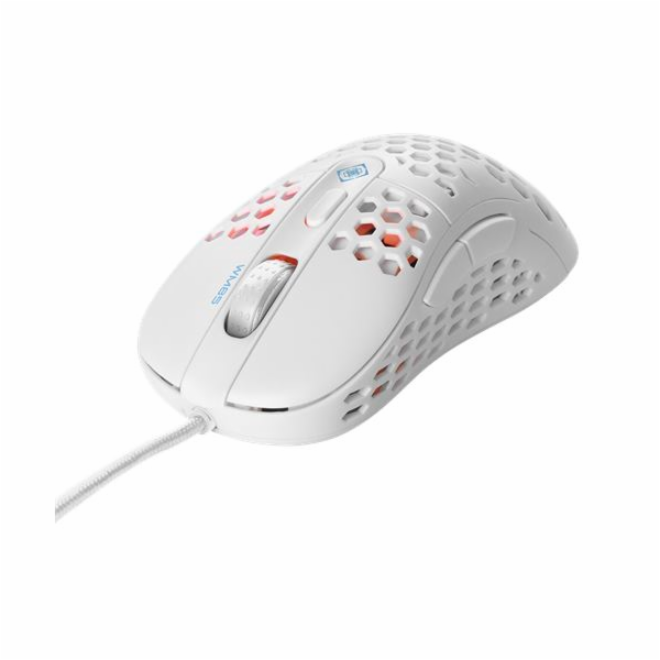 DELTACO GAM-106-W GAMING WM85, Myš, USB, bílá